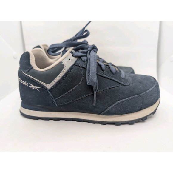 Reebok Athletic Safety Shoe Suede blue tone Women's Size 7.5 Mens 5.5 READ - Picture 1 of 16